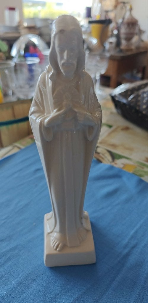 Beeldje H Hart Jezus in keramiek Holland, Antiek en Kunst, Ophalen of Verzenden