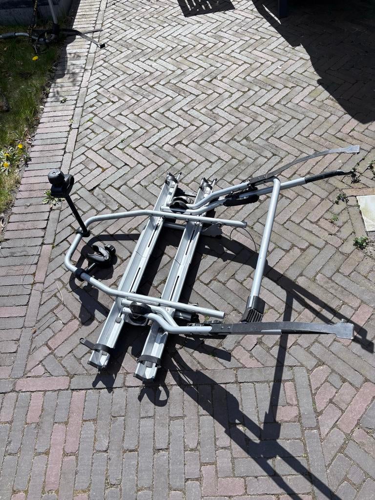 Superhandige fietsendrager voor 2 fietsen: Thule, Ophalen of Verzenden, 2 fietsen, Gebruikt, Trekhaakdrager