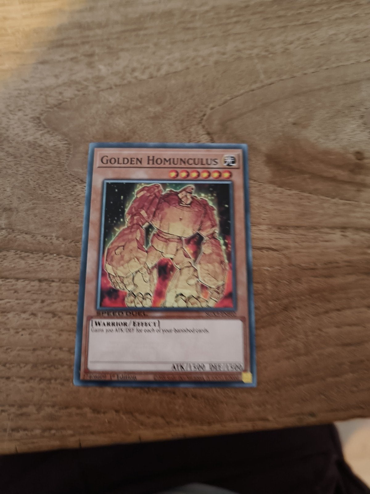 Golden Homunculus Yu-Gi-Oh! Kaart, Ophalen of Verzenden, Gebruikt, Losse kaart
