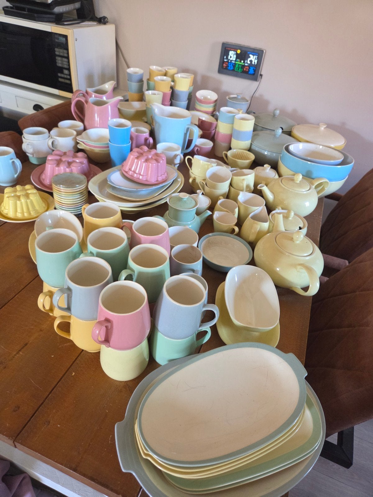 Groot servies set pastelkleuren - Petrus Ragout, Ophalen of Verzenden