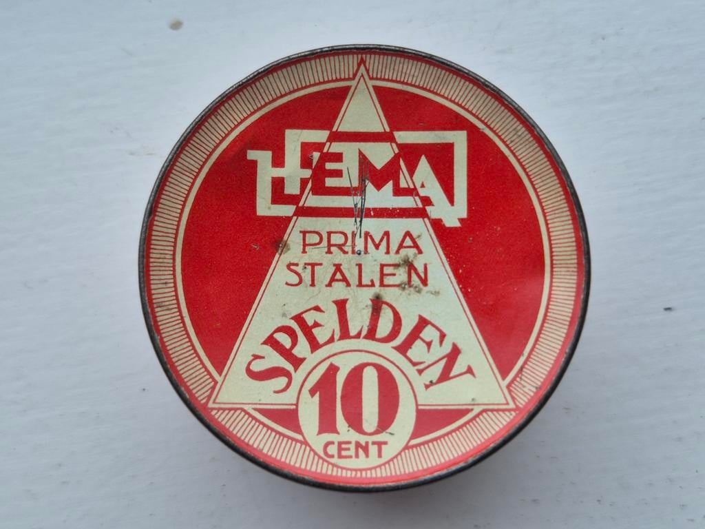 Hema Roestvrije stalen spelden blikje, Verzamelen, Blikken, Ophalen of Verzenden, Gebruikt, Overige