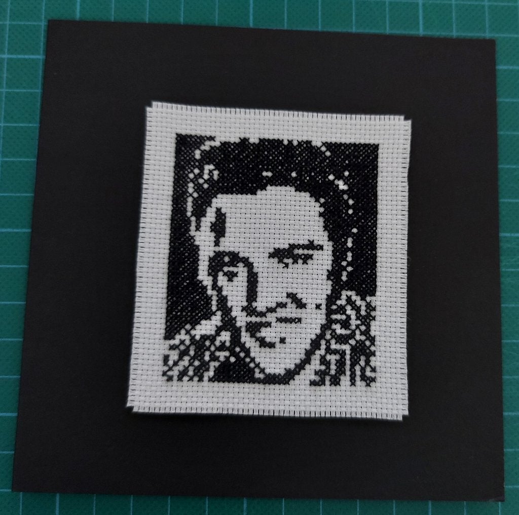 kaart met geborduurde Elvis Presley (1966), Ophalen of Verzenden, Nieuw, Man of Vrouw