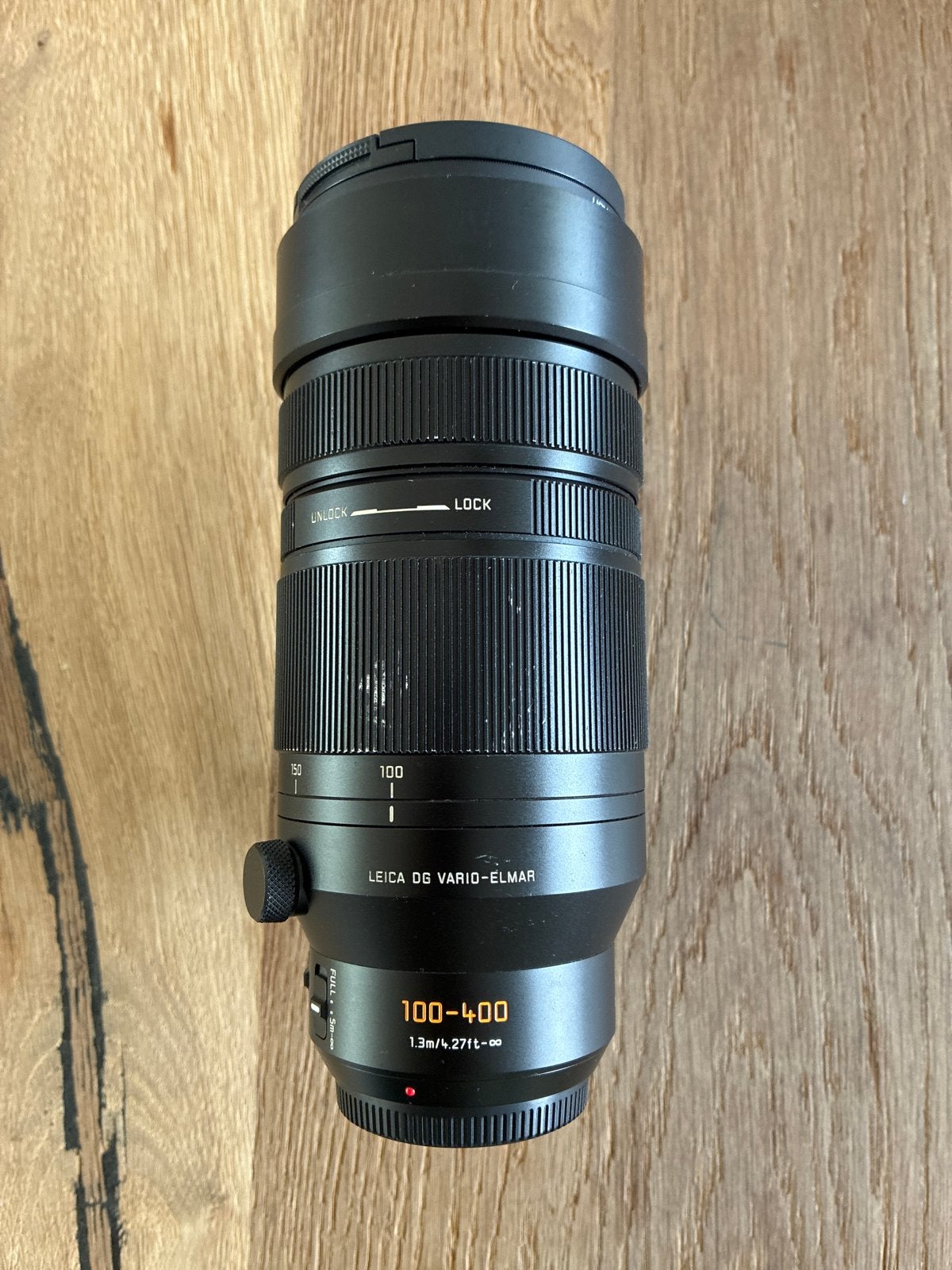 Leica DG Vario-Elmar 100-400mm f/4.0-6.3 Power O.I.S., Autofocus, Micro Four Thirds, Zo goed als nieuw, Panasonic