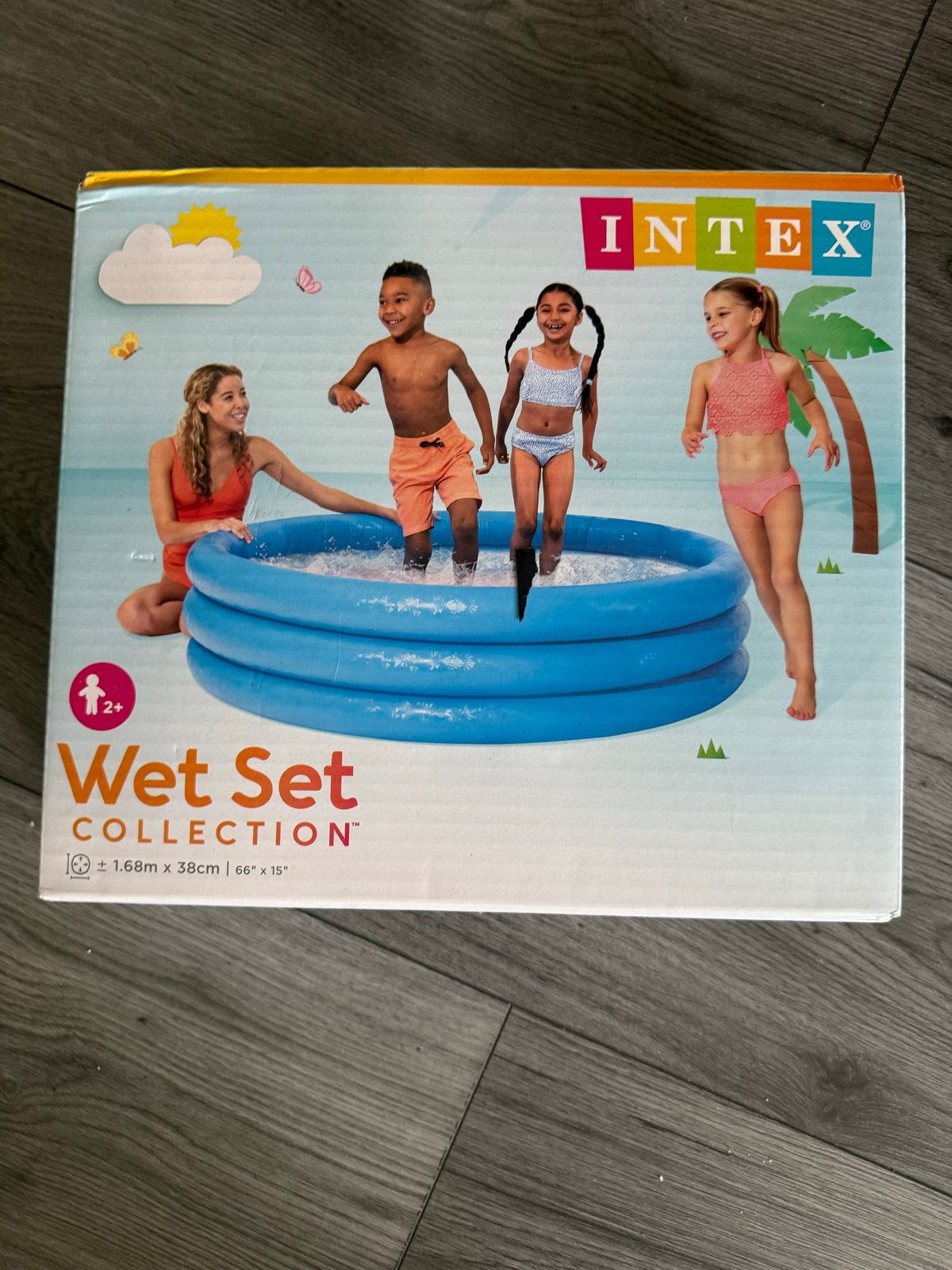 Intex Wet Set opblaaszwembad en diverse zwemartikelen, Ophalen, Gebruikt, Minder dan 80 cm, Opblaaszwembad