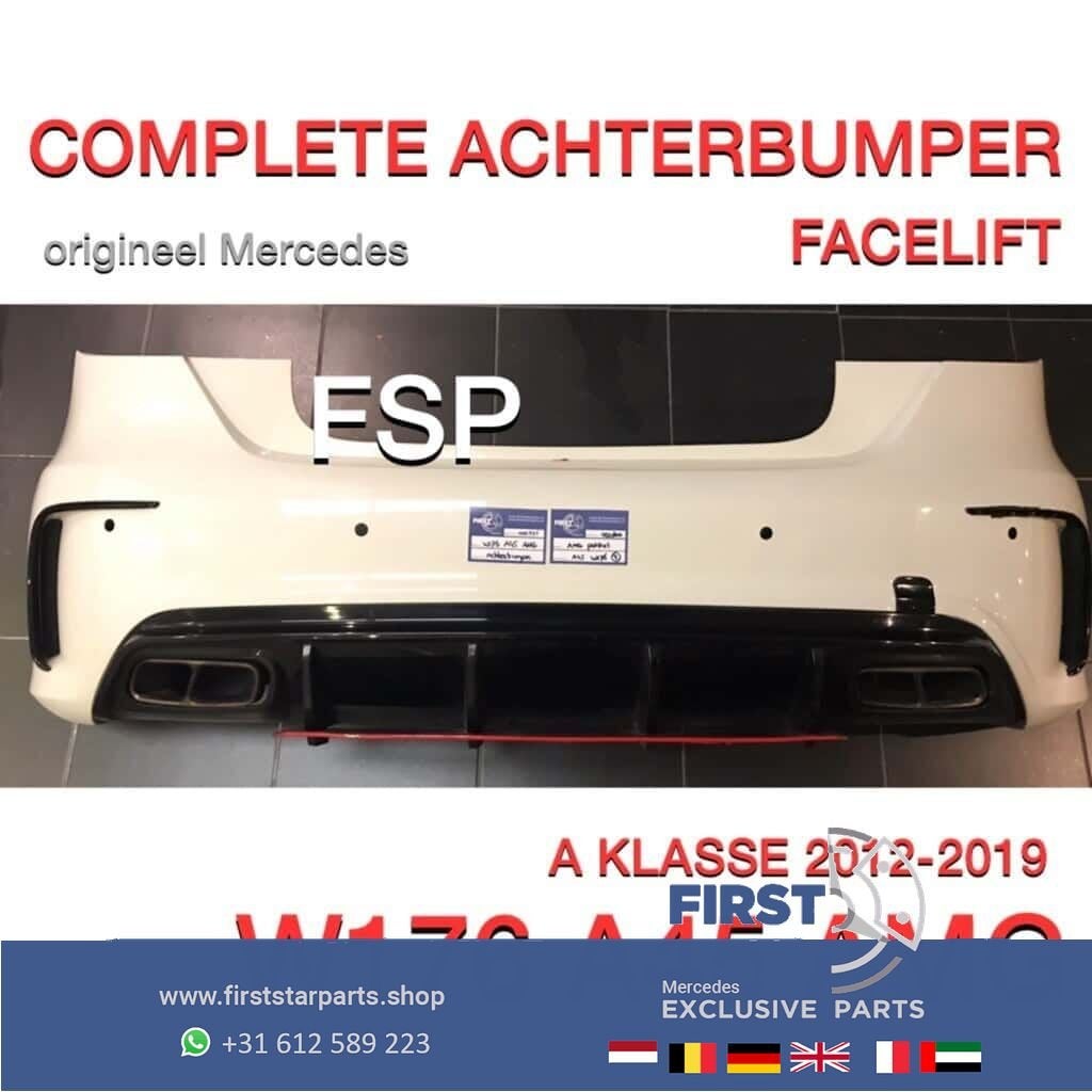 W176 FACELIFT A45 AMG ACHTERBUMPER COMPLEET AERO PERFORMANCE, Gebruikt, -, Ophalen of Verzenden, Achter