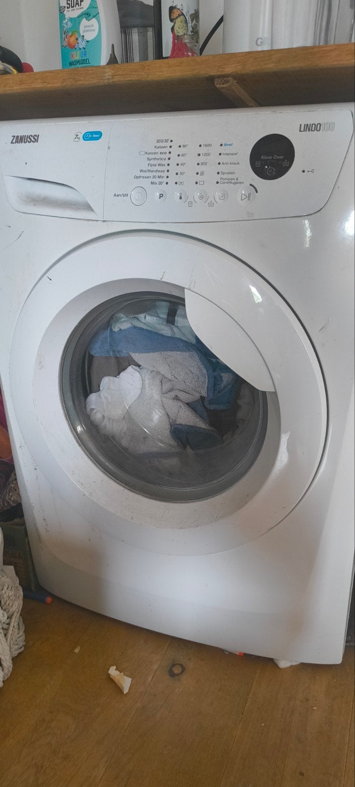 Zanussi Lindo 100 Wasmachine 7kg, Witgoed en Apparatuur, Wasmachines, Ophalen, Gebruikt, Handwasprogramma, Voorlader