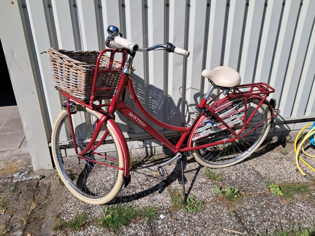 Damesfiets met mand aan het stuur, Fietsen en Brommers, Velgrem, Ophalen, Overige merken, 53 tot 56 cm