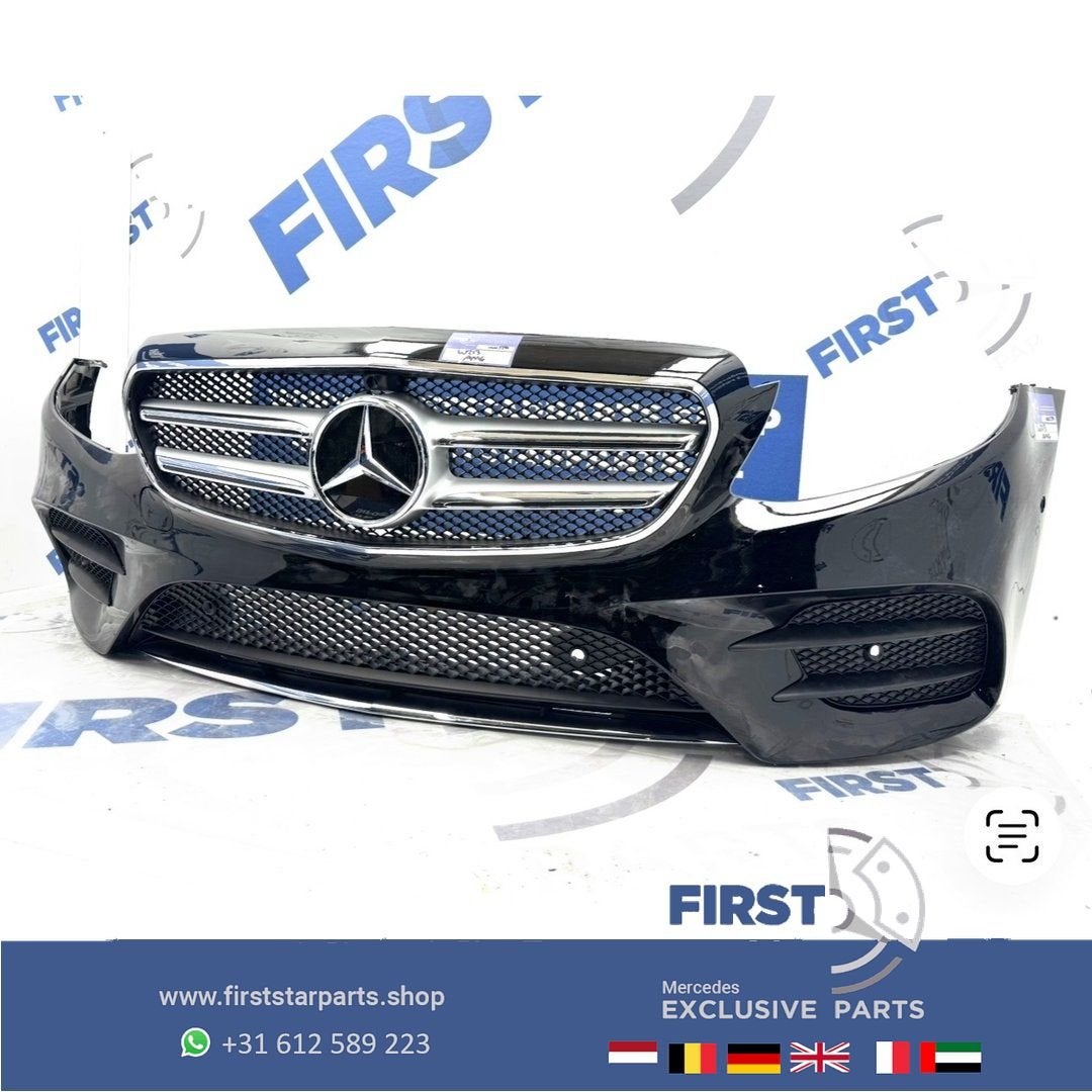 BUMPER W213 AMG Voorbumper compleet E Klasse 2016-2019 zwart, Gebruikt, -, Voor, Ophalen of Verzenden