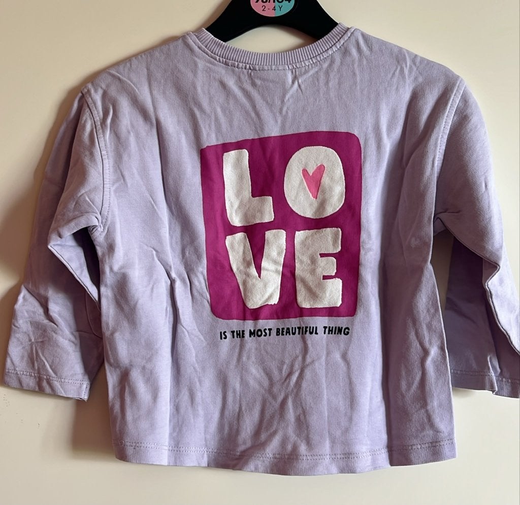 zara tshirt lila maat 86, Zo goed als nieuw, Verzenden, Meisje, Shirtje of Longsleeve