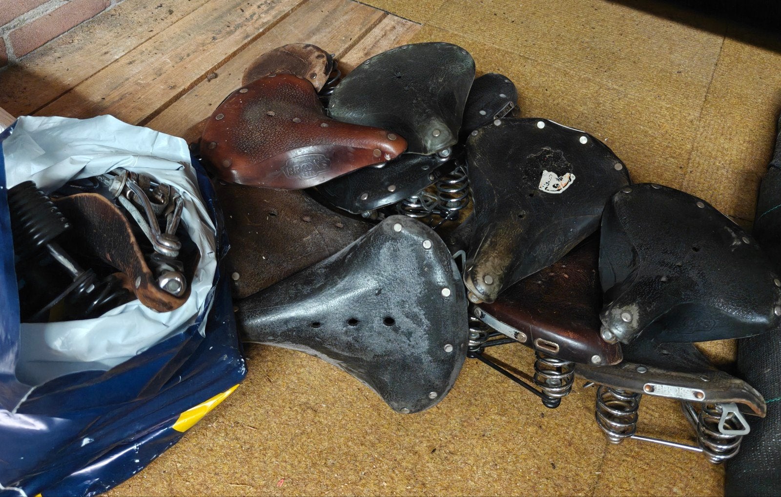 Diverse Brooks en Lepper zadels (gebruikt), Fietsen en Brommers, Fietsonderdelen, Ophalen, Brooks, Lepper, Gebruikt, Leer