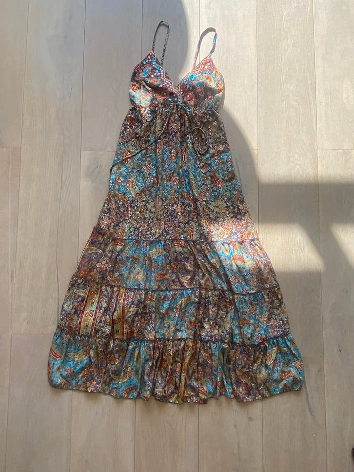 Jurk boho ibiza one size nieuwstaat, Maat 38/40 (M), Blauw, Ophalen of Verzenden, Zo goed als nieuw