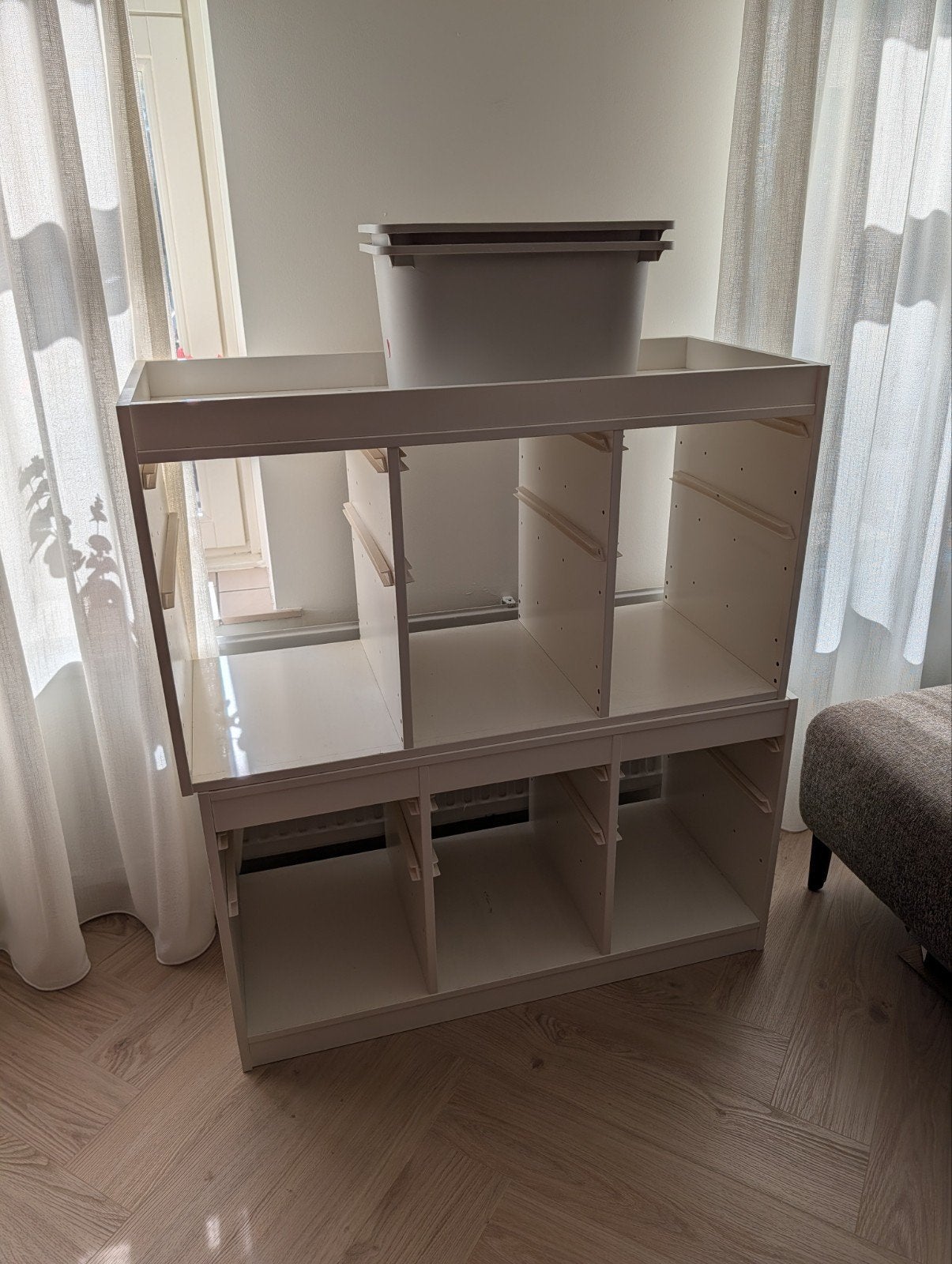 opbergkasten 2x inclusief plastic bakken, Doe-het-zelf en Verbouw, Kratten en Dozen, Ophalen, 100 cm of meer, 60 cm of meer, Minder dan 35 cm