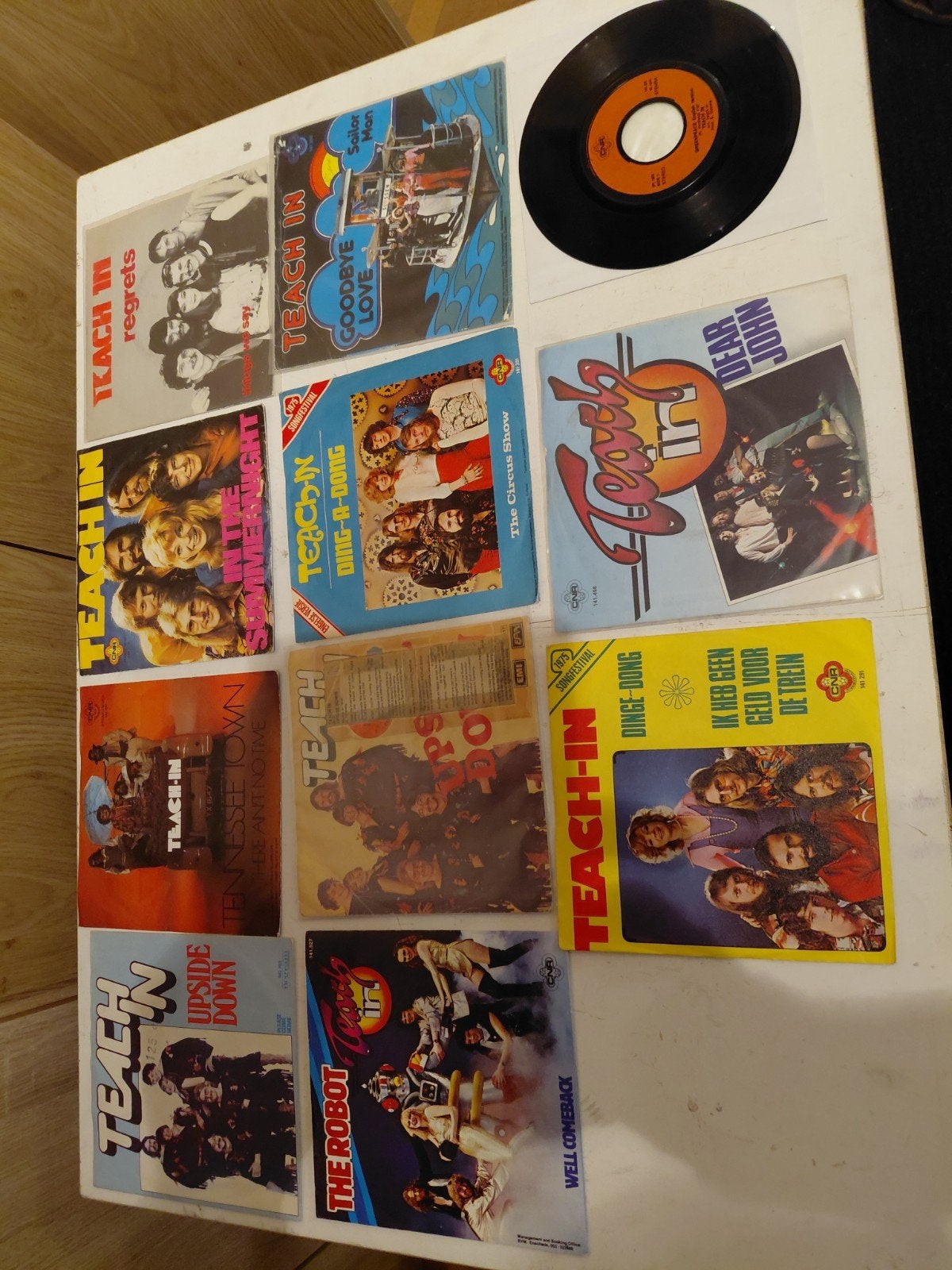 Collectie Teach-In vinyl singles - Popmuziek, Gebruikt, 7 inch, Ophalen of Verzenden, Pop