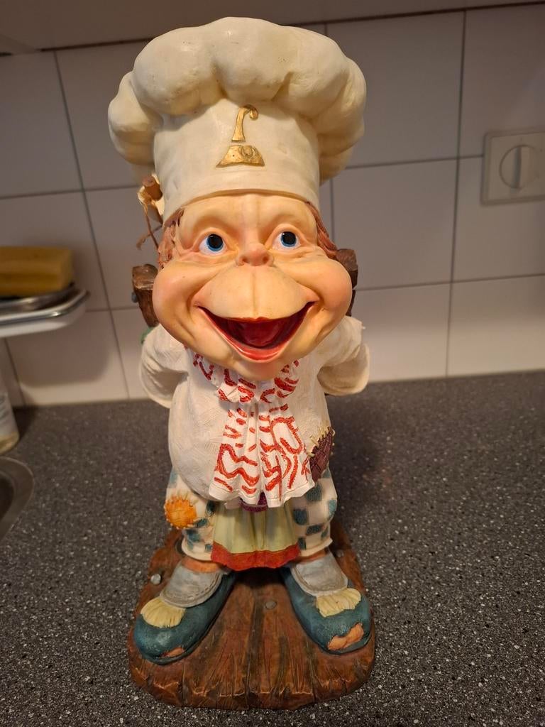 GROTE  ORGINELE  KOKS LAAF EFETELING, Ophalen, Zo goed als nieuw, Beeldje of Poppetje