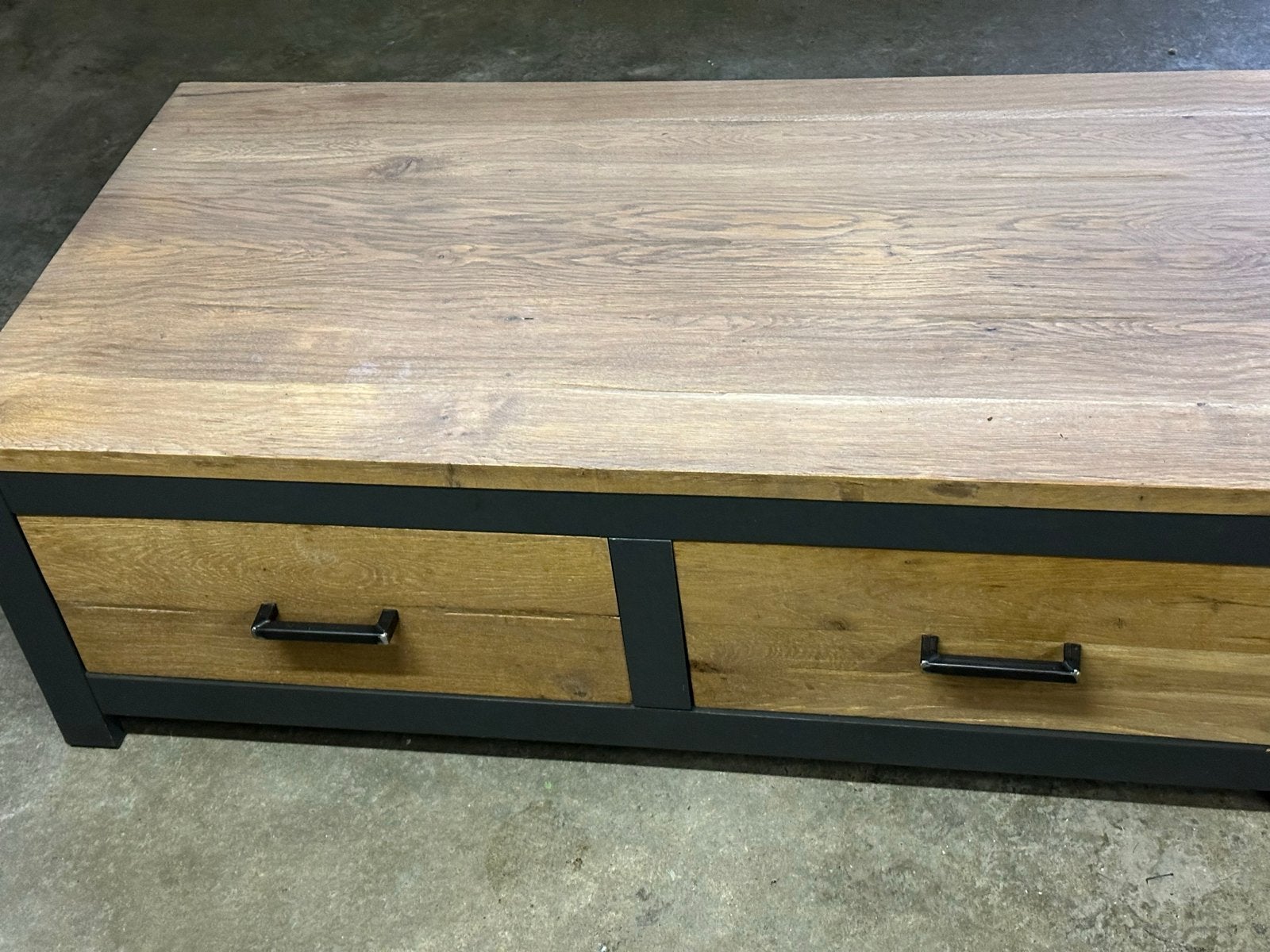 Salontafel met lades - 140x70x46 cm, Huis en Inrichting, Gebruikt, 100 tot 150 cm, Overige houtsoorten, 50 tot 100 cm