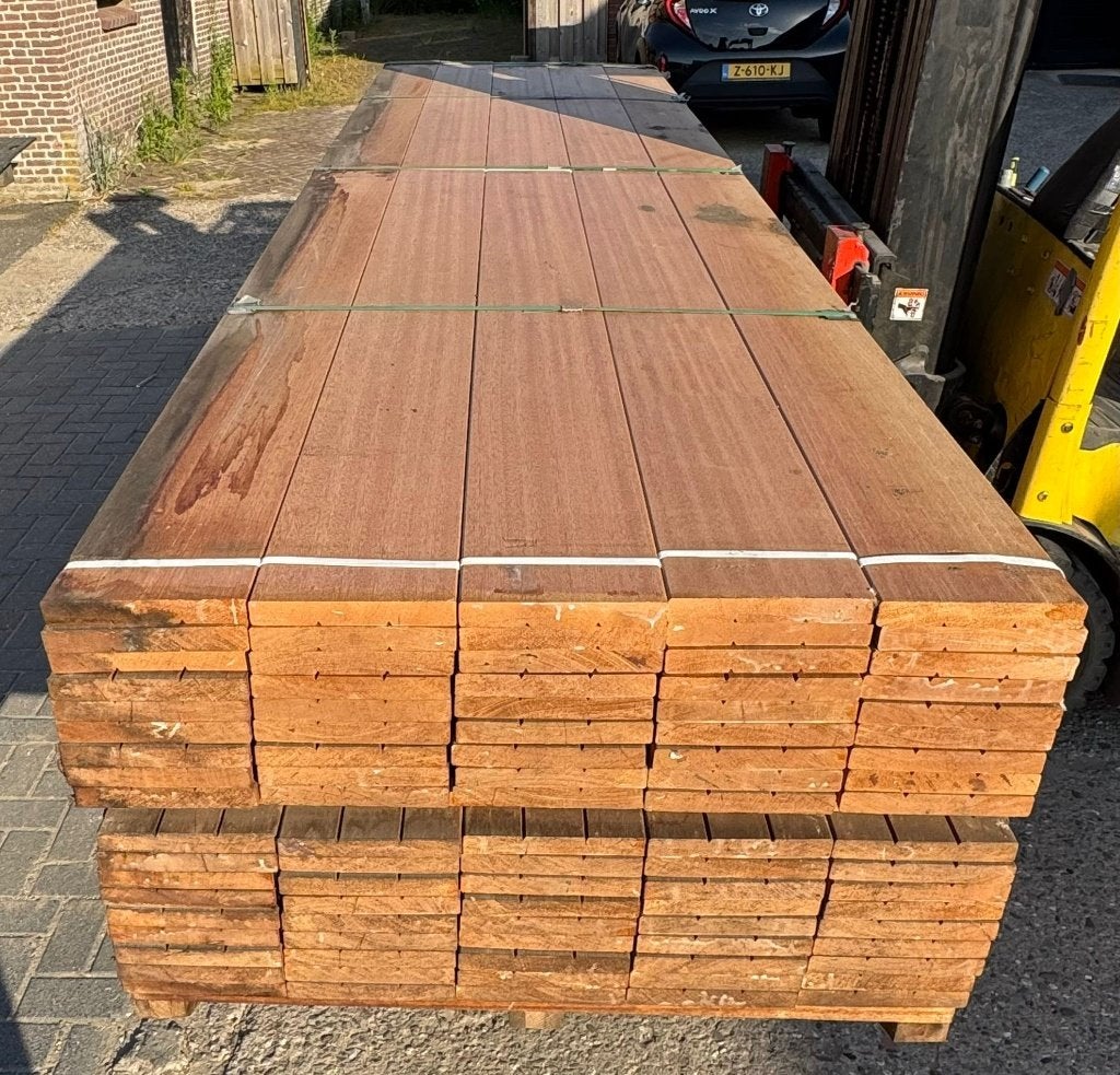 Hardhout Red Kapur terrasplanken 27x190, Ophalen, Planken, Nieuw, Hardhout