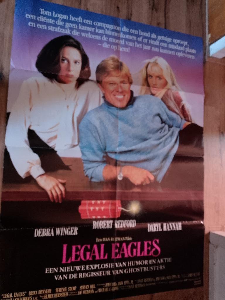 Large Original Movie Poster "Legal Eagles" 1986 +Press Sheet, Rechthoekig Staand, Ophalen of Verzenden, Zo goed als nieuw, A1 t/m A3