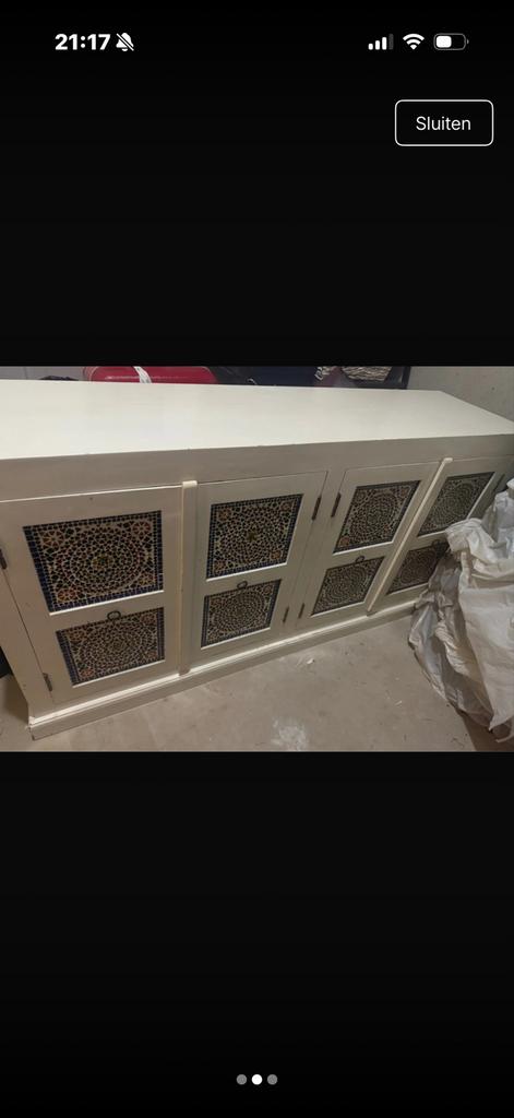 Uniek dressoir met mozaïek deuren, Ophalen of Verzenden