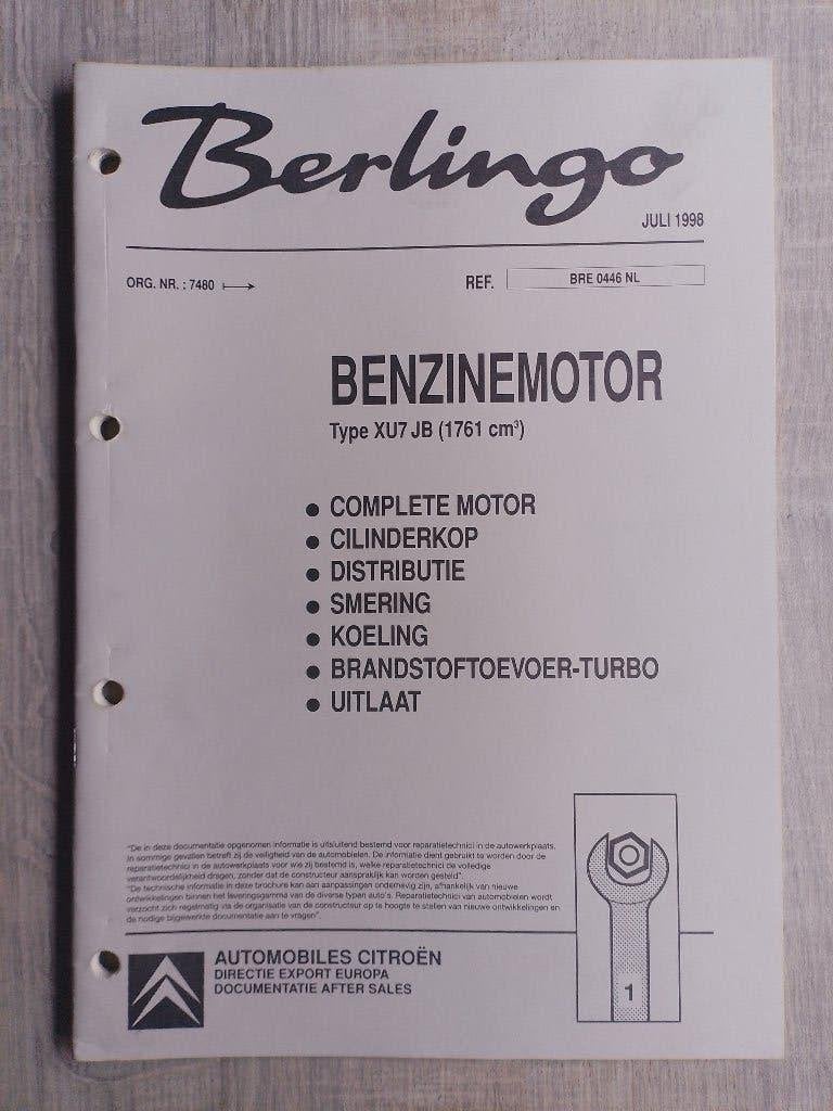 Citroen Berlingo dealer werkplaatsboek 1800 benzinemotor, Ophalen of Verzenden, Zo goed als nieuw, Citroën