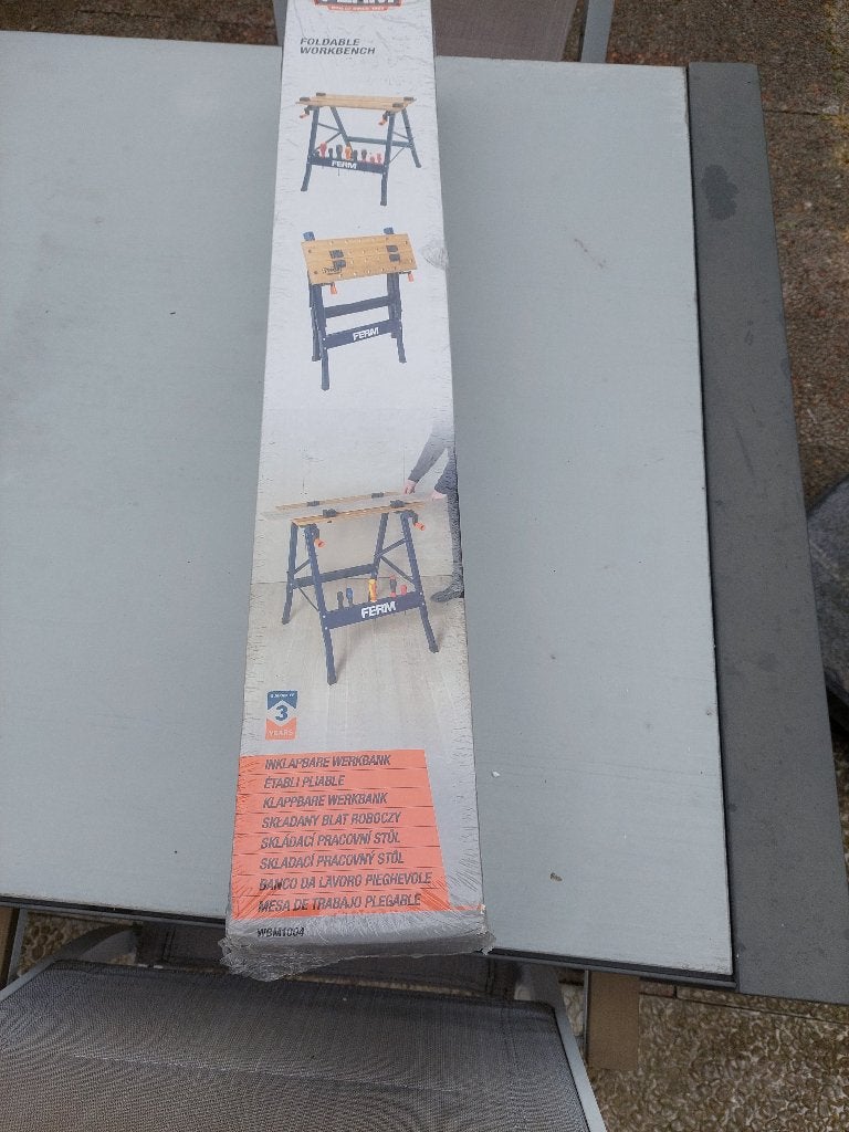 Ferm opvouwbare werkbank WBM1004, Ophalen, Nieuw, Minder dan 70 cm, Inklapbaar