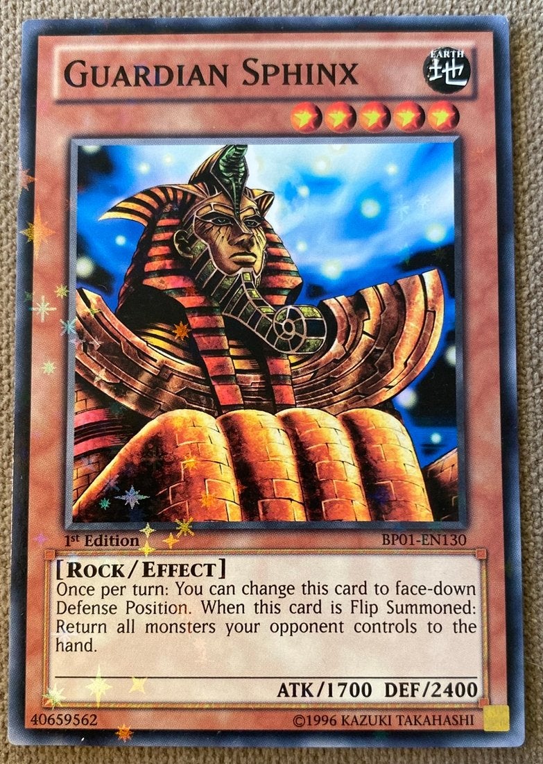 Yu-Gi-Oh! Guardian Sphinx BP01 1st Edition Starfoil Rare !, Ophalen of Verzenden, Zo goed als nieuw, Losse kaart, Foil
