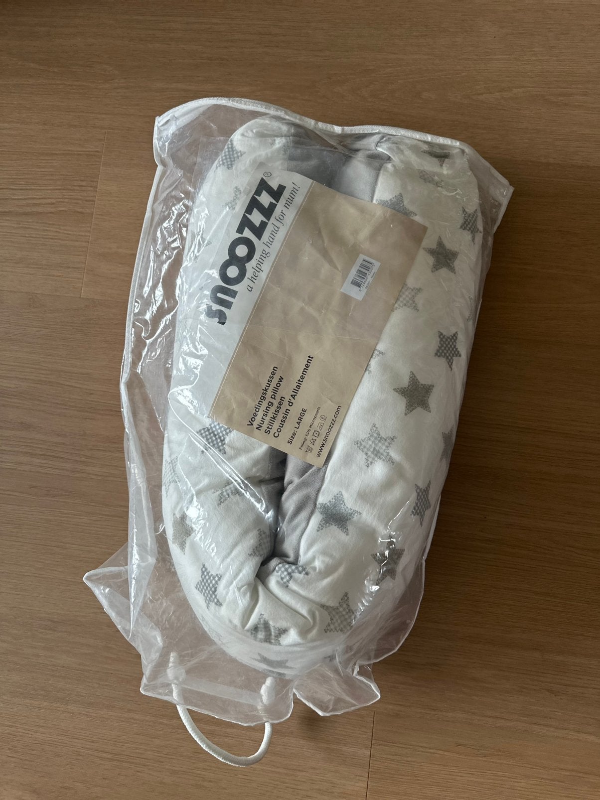 Snoozzz voedingskussen wit grijs, Ophalen, Zo goed als nieuw, Voedingskussen