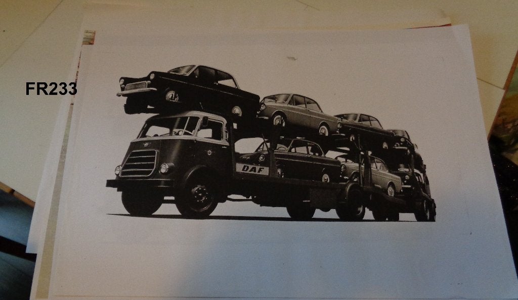 daf foto autotransport zwar wit, Verzamelen, Ophalen of Verzenden, 1960 tot 1980, Zo goed als nieuw, Overige onderwerpen