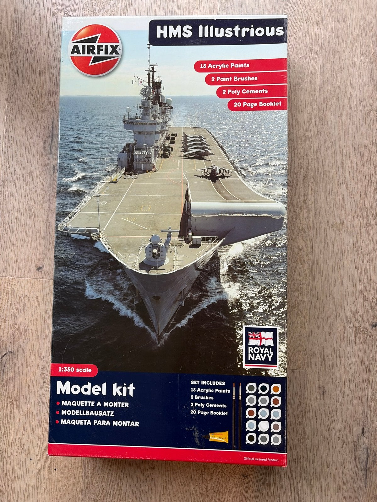 Airfix HMS Illustrious Modelbouwkit 1:350 Schaal, Ophalen, Nieuw, 1:50 tot 1:200, Airfix