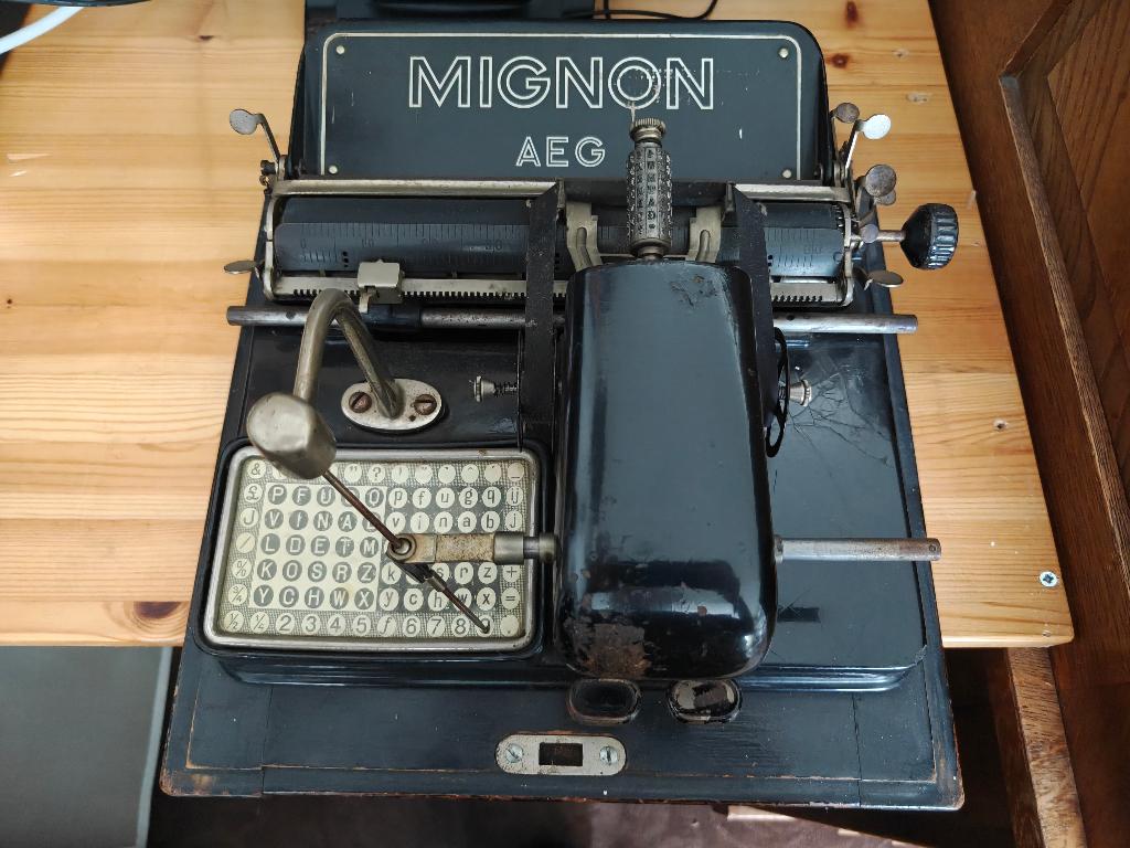 Vintage AEG Mignon Schrijfmachine (jaren 1920), Diversen, Typemachines, Ophalen, Gebruikt