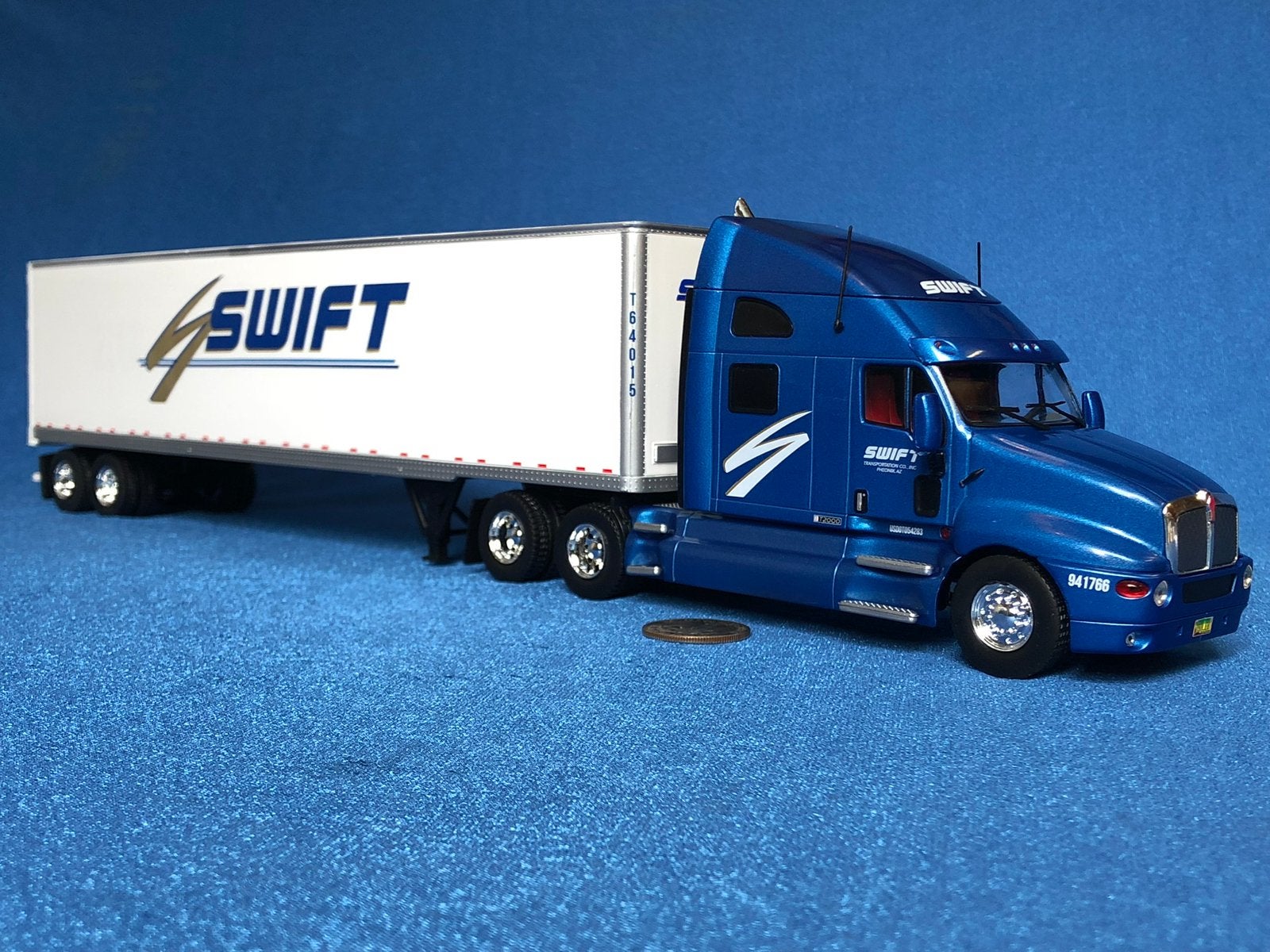 Kenworth T2000 & lange trailer Swift! Nieuw & doos! KIJK!, Ophalen of Verzenden, Nieuw, Bus of Vrachtwagen