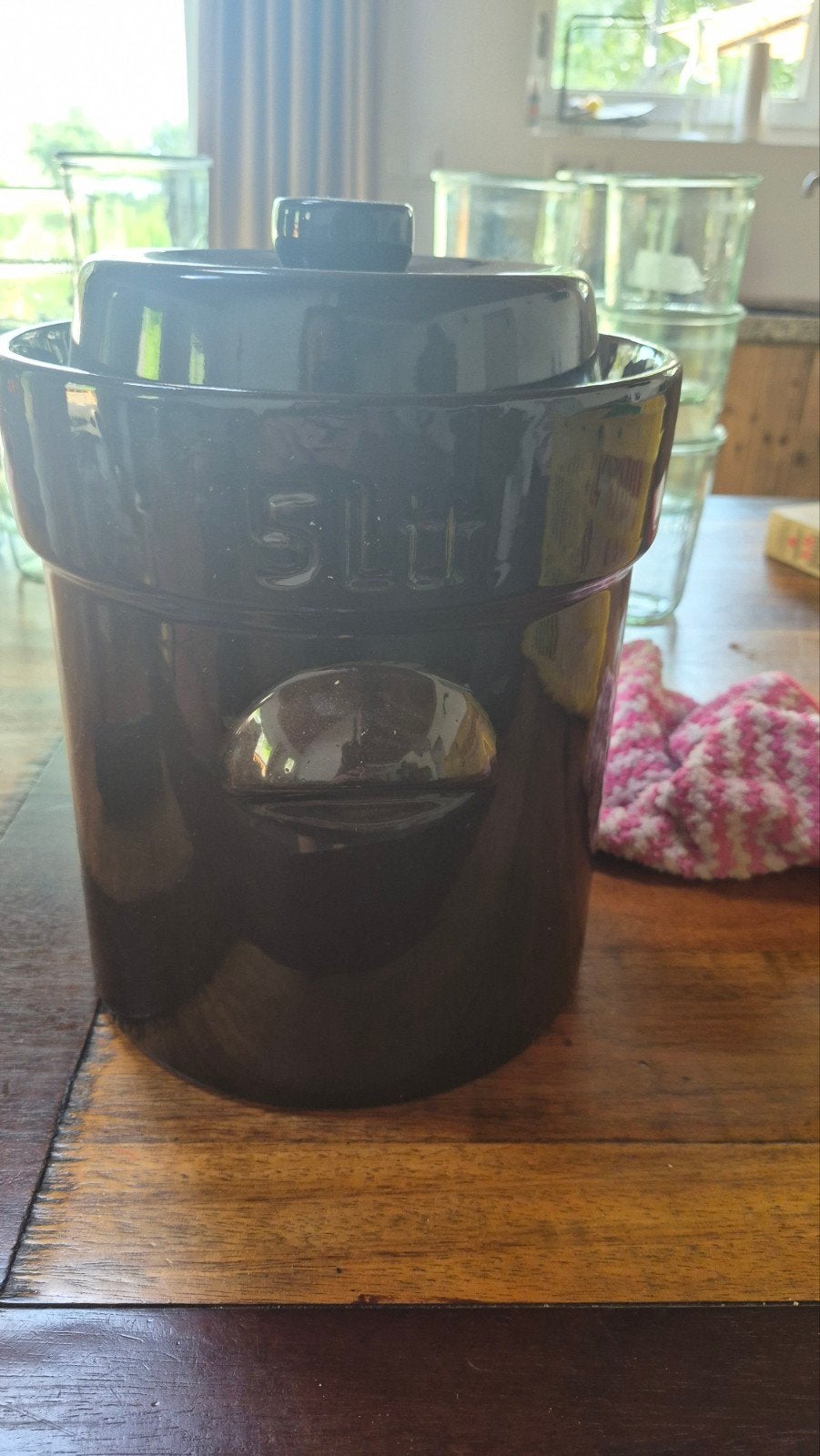zuurkool fermentatie pot 5 liter, Ophalen, Zo goed als nieuw, Vrijstaande haard, Elektrische haard
