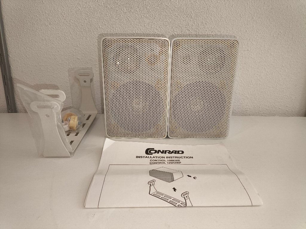 Conrad Control 10WHWP Wandluidsprekers – 40W – 4/8 Ohm, Audio, Tv en Foto, Gebruikt, Overige typen, Minder dan 60 watt, Ophalen