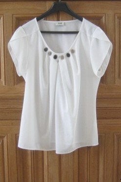 Wijde witte blouse XL merk Anna, Kleding | Dames, Anna, Wit, Maat 46/48 (XL) of groter, Ophalen of Verzenden