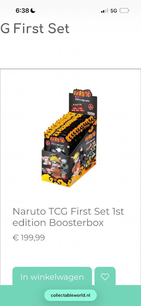 1St  Edition Naruto Mythos Case, Hobby en Vrije tijd, Verzamelkaartspellen | Pokémon, Ophalen of Verzenden, Nieuw, Boosterbox