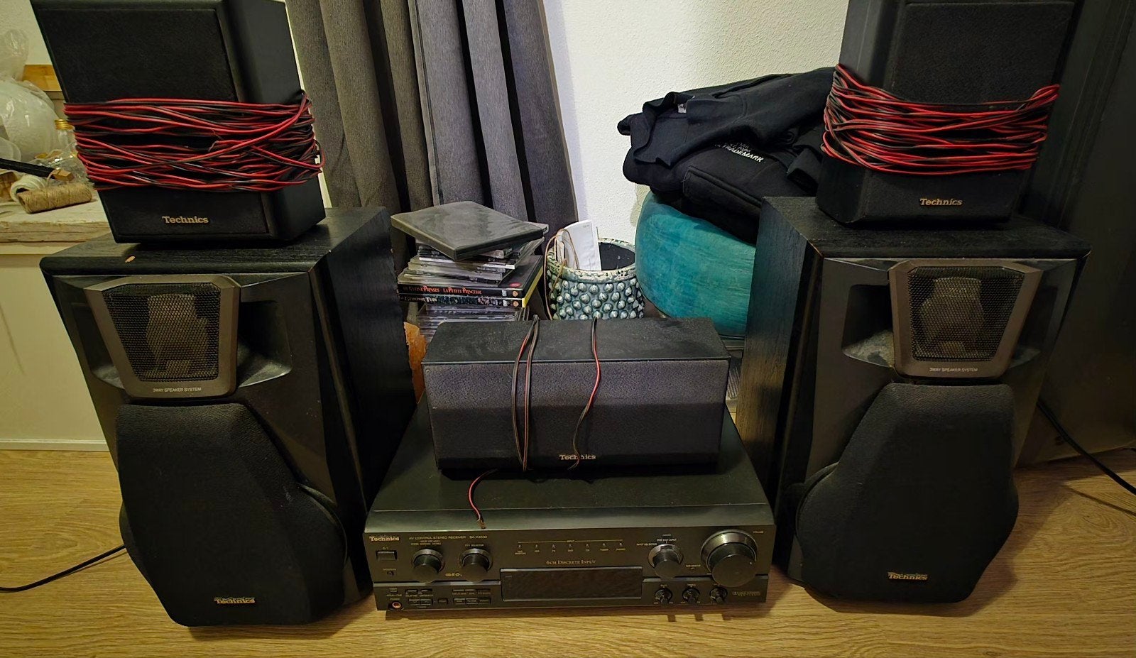 Technics stereo surround set, Gebruikt, 70 watt of meer, 5.1-systeem, Overige spelers