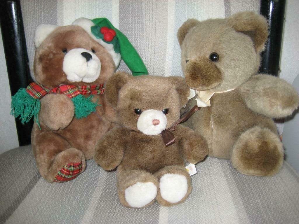 3 beren, Verzamelen, Ophalen, Zo goed als nieuw, Stoffen beer, Overige merken