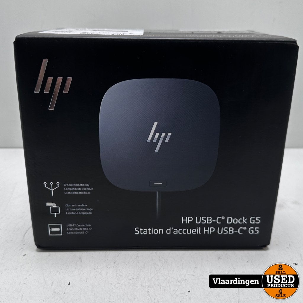 HP USB-C dock G5 - Nette Staat - Nette Staat - Met Garantie, Computers en Software, Harde schijven, Gebruikt