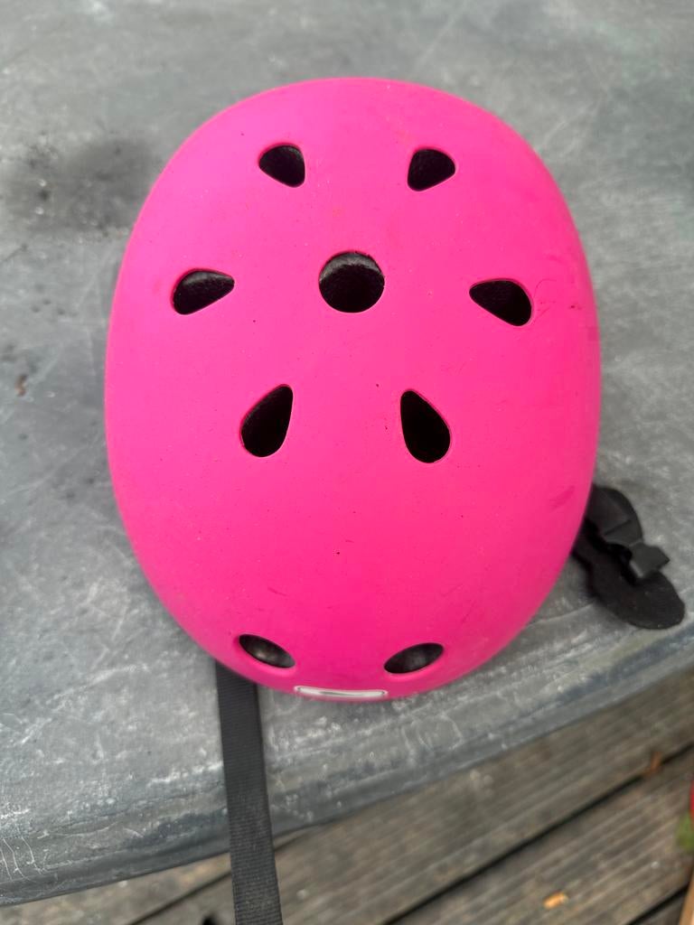 Roze kinderhelm voor fiets, skate of step, Ophalen, Gebruikt, Overige maten, Jongen of Meisje