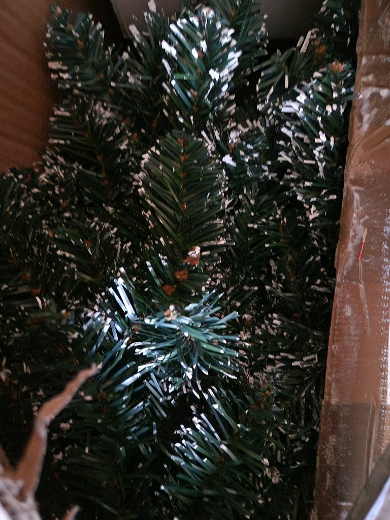 Witte sneeuw kunst kerstboom, hoogte: 215 cm, Ophalen, Gebruikt
