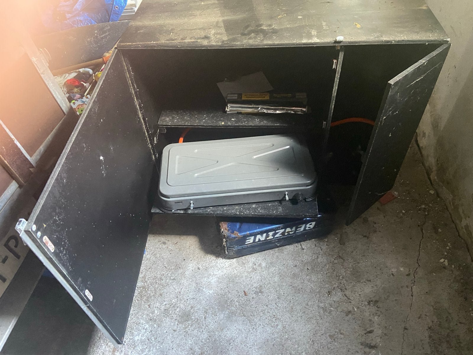 Zelfgemaakte Trekhaak Koffer met Gasstel, Caravans en Kamperen, Kampeeraccessoires, Ophalen, Gebruikt