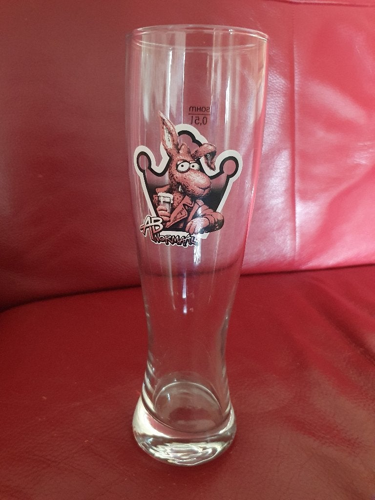 Ab Normaal / Abnormaal 0,5 liter bierglas, Ophalen of Verzenden, Nieuw, Glas of Glazen, Overige merken