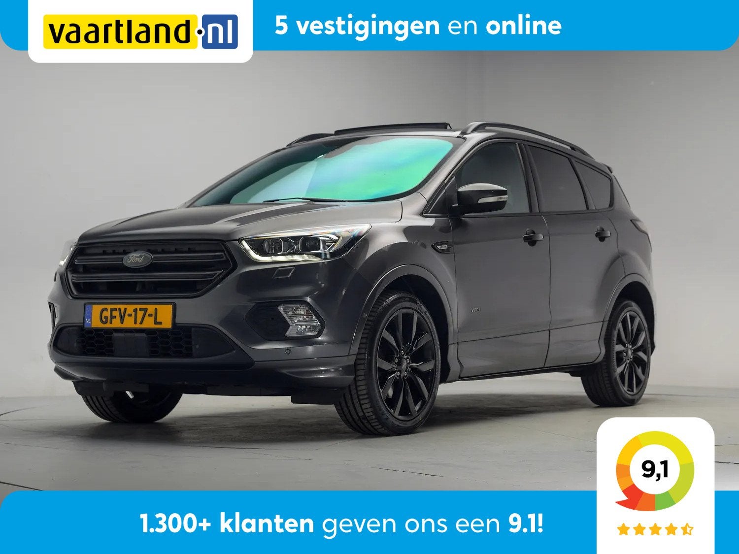 Ford Kuga 1.5 ST-Line 4WD Aut. [ Panorama Camera Trekhaak ], Auto's, Automaat, 4 cilinders, 1850 kg, 1586 kg