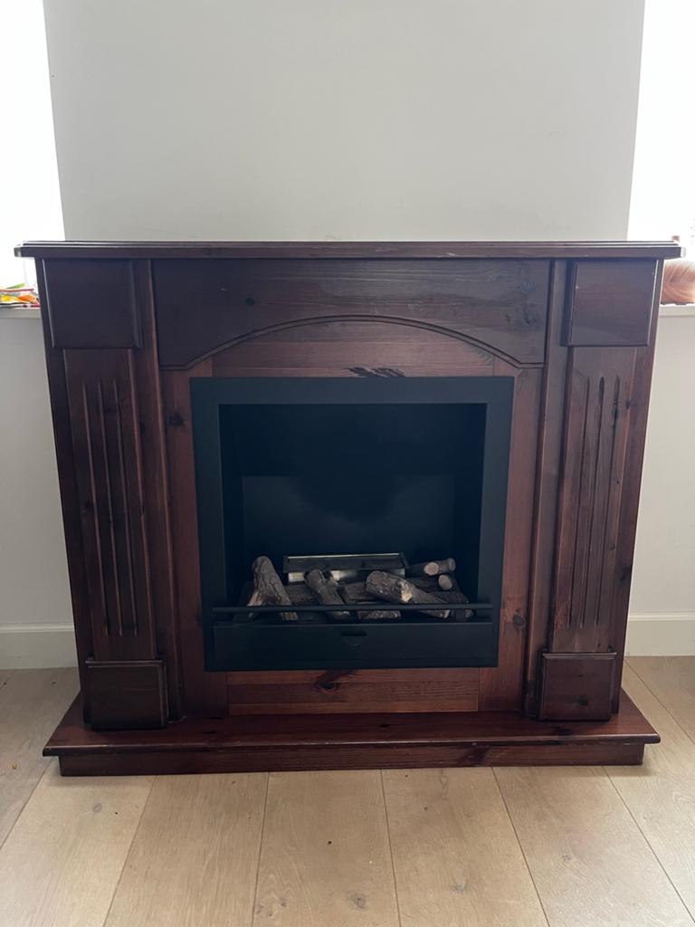 Bio ethanol houten haard - 120x100x45 cm, Ophalen, Gebruikt, Vrijstaande haard, Overige soorten