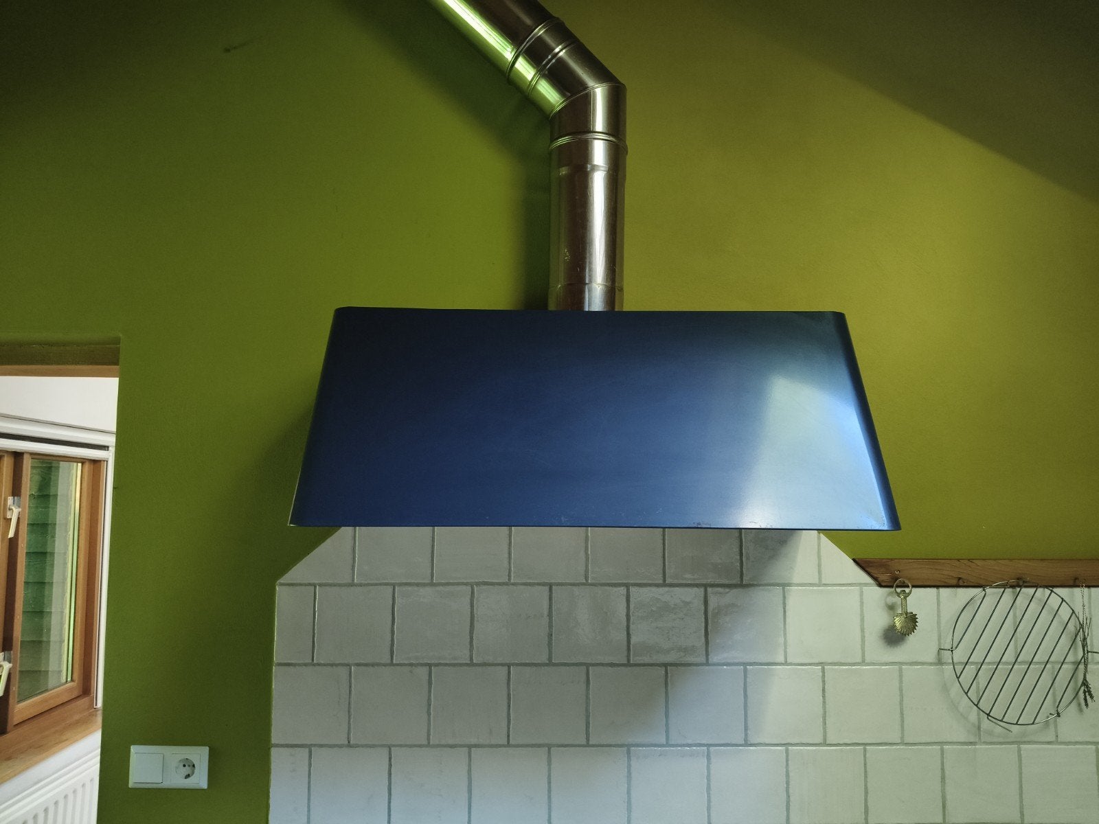 Afzuigkap 92x37x50 cm - Blauw/Grijs, Witgoed en Apparatuur, Afzuigkappen, Ophalen of Verzenden, Gebruikt, Overige typen