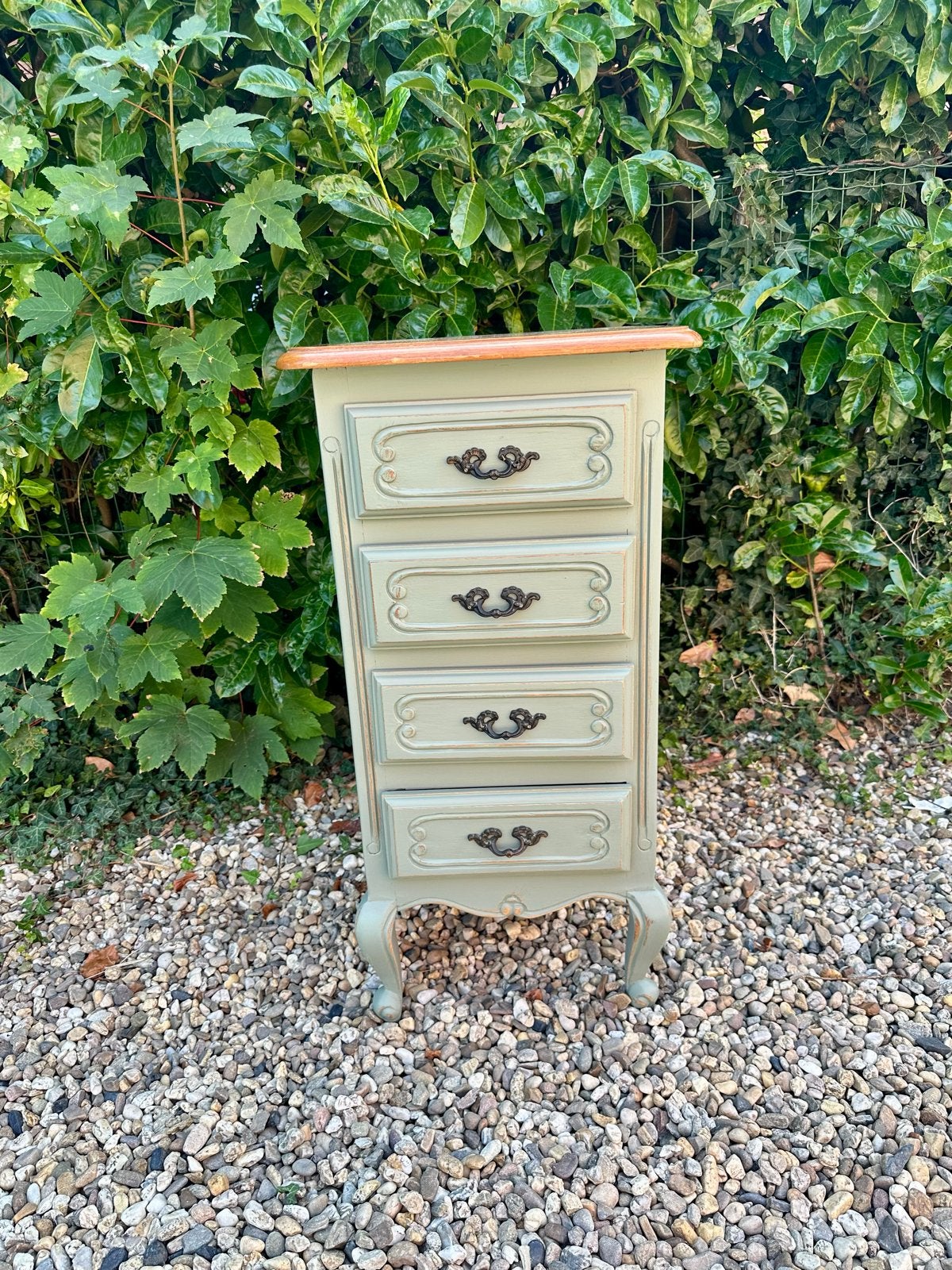 Vintage ladekastje met 5 laden - Groen/Hout, Minder dan 50 cm, Gebruikt, 5 laden of meer, *
