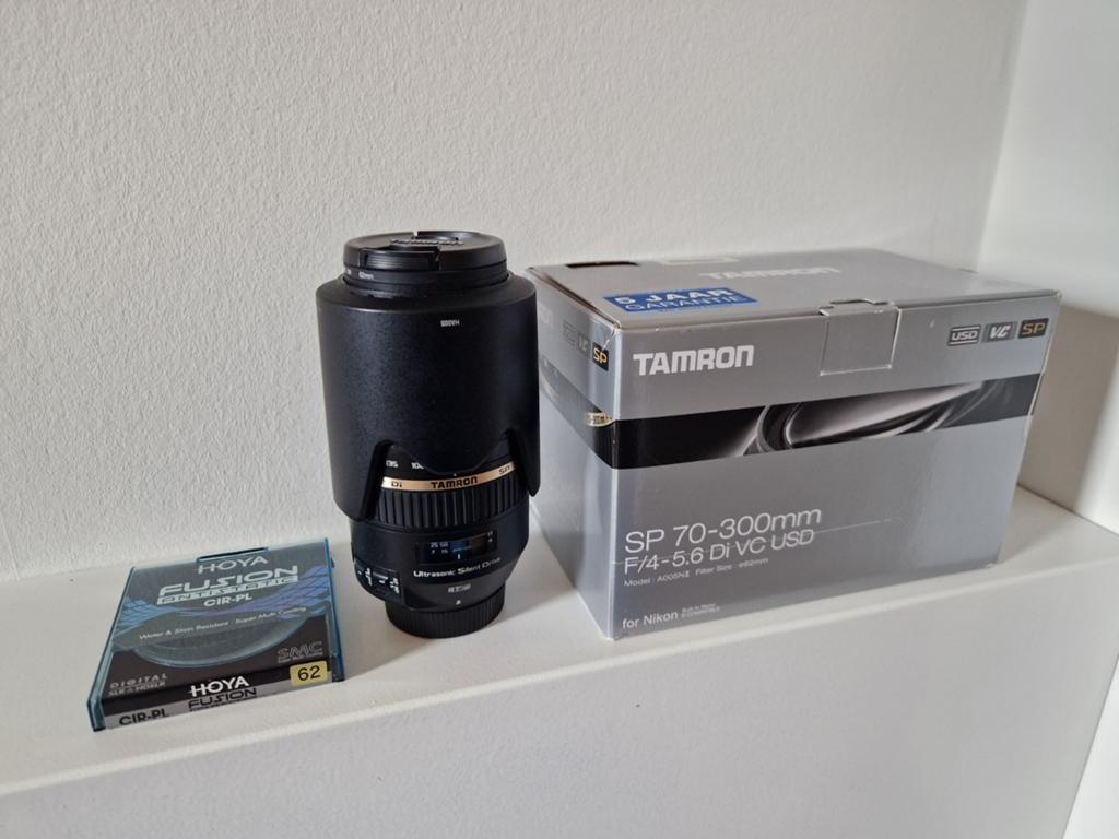 Tamron SP 70-300mm voor Nikon + UV & CPL filters, Ophalen of Verzenden, Telelens
