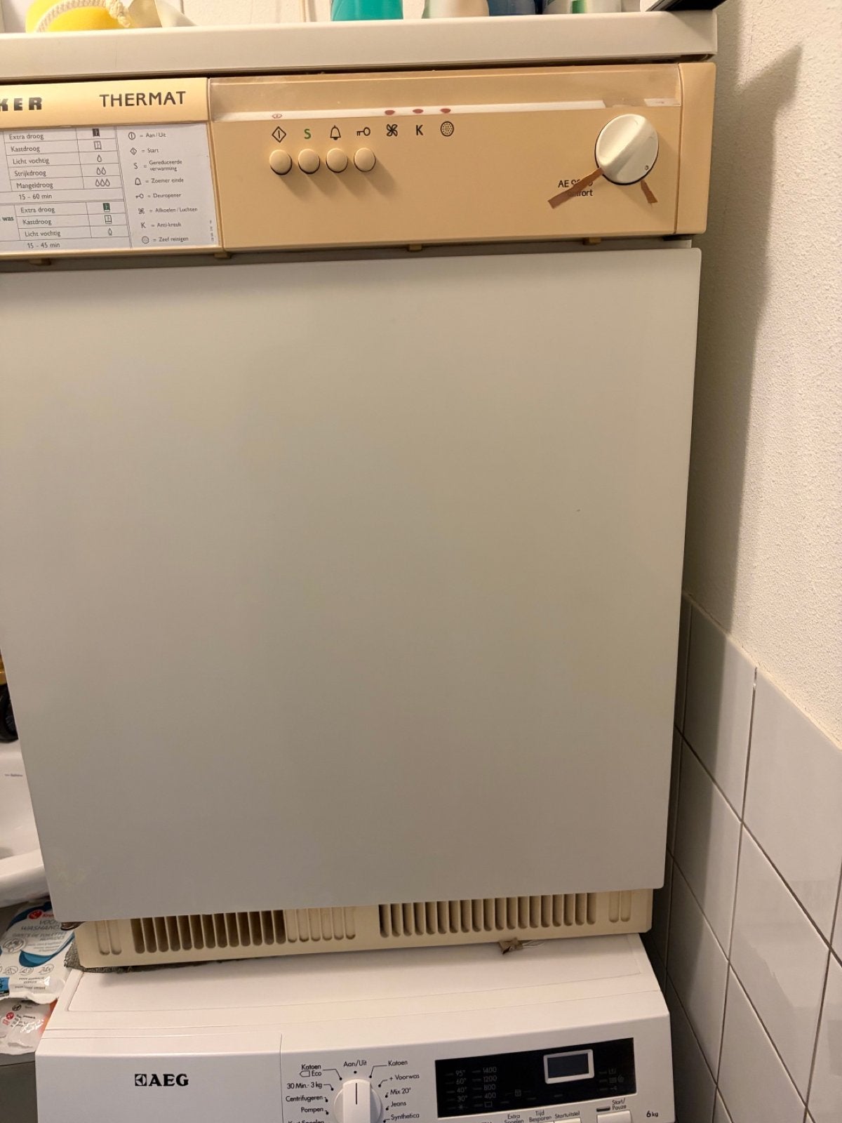 Zanker Thermat wasdroger - 5 kg, Ophalen, Gebruikt, Luchtafvoer, 4 tot 6 kg