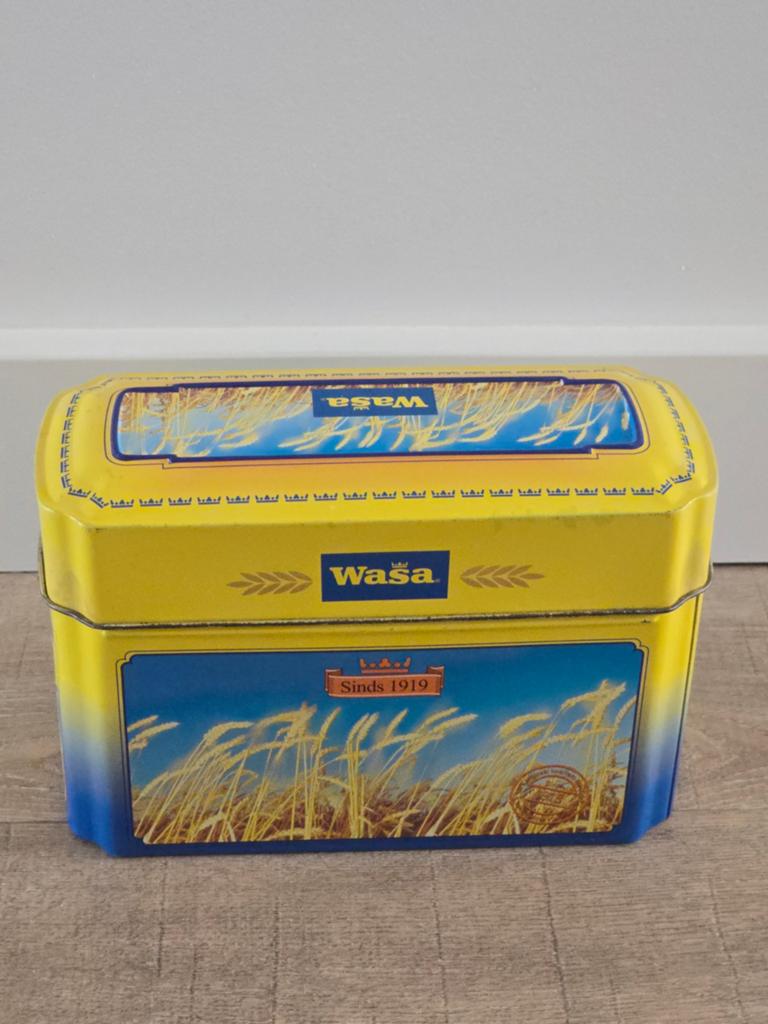 Vintage Wasa knäckebröd blik in topstaat €7, Ophalen of Verzenden, Gebruikt, Overige