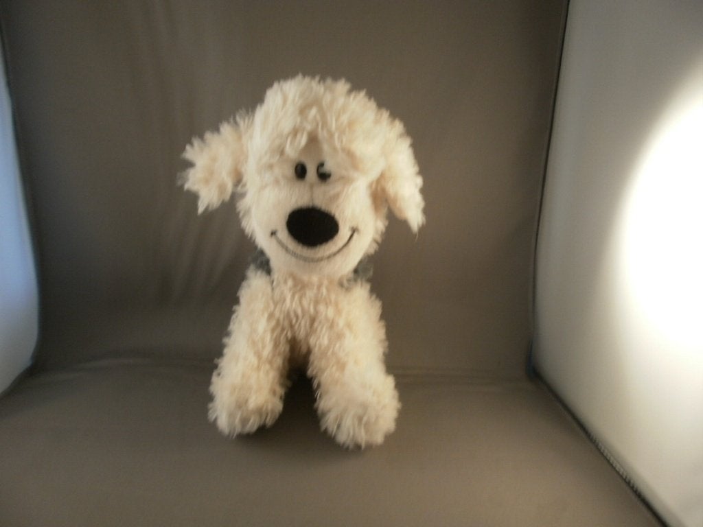 Samson hond studio 100 wit grijs harig velours 25 cm Zwarte, Overige merken, Overige karakters, Nieuw, Wasbaar