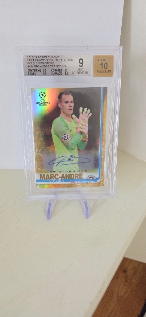 2018 Topps Chrome Marc Ter Stegen barcelona ajax auto /50, Verzamelen, Ophalen of Verzenden, Zo goed als nieuw, Ajax, Spelerskaart